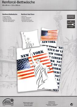 Bettwäsche New York Freiheitsstatue - 135 x 200 cm